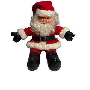 Vintage 1990 Santa's Best Rennoc Animations Santa Doll Soft Body Plush Christmas